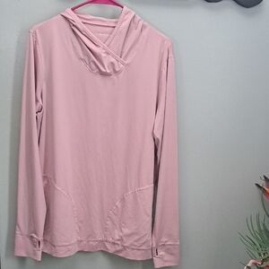 Redington Women's Sun Pink Women's Hoodie Thumbhole Top Size Large